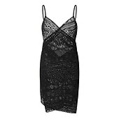economico Prendisole-Per donna Normale Costumi da bagno Prendisole Abito da spiaggia Costume da bagno Lacci Pizzo Scollatura posteriore Uncinetto Strappato Tinta unica Con bretelline Festività Sensuale Costumi da bagno