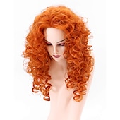 cheap Movie Character Wigs-Long Hair Curly Wavy Full Head  Wigs for Women Cosplay Party Hairpiece Halloween Wigs