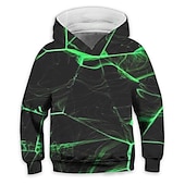 economico Visione 3D e Geometria del Ragazzo-Boys 3D Optical Illusion Hoodie Long Sleeve 3D Print Spring Fall Active Basic Kids 2-8 Years Outdoor Daily