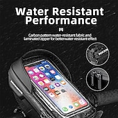 cheap Bike Bags-Bike Phone Mount Bag Bike Front Frame Handlebar Bag Waterproof Bike Phone Holder Case Bicycle Accessories Pouch Sensitive Touch Screen Compatible with iPhone 11 XS Max XR 8 Plus Below 6.5