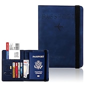 cheap Card Holders &amp; Cases-Rfid Passport Bag Pu Leather Multi-function Can Put Sim Card Id Bag Leather Case Passport Holder