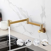 levne Skládací-kuchyňská baterie jednoduchá rukojeť se dvěma otvory chrom/nikl kartáčovaný/galvanicky pokovená středová sada moderních kuchyňských kohoutků