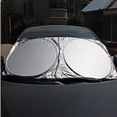 preiswerte Sonnenblenden &amp; Visiere fürs Auto-150 x 70cm Auto Sonnenschutz Sonnenschutz Front Heckscheibe Folie Windschutzscheibe Visier Abdeckung UV Schutz Reflektor Car-Styling hochwertig