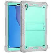 abordables lenovo casos-Tableta Carcasa Funda Para Lenovo Pestaña M10 HD M10 FHD Plus con Soporte Armor Defender Protección resistente Protector de cuerpo completo Color sólido ordenador personal Silicona