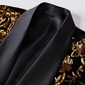 billiga Jacka och Jacka-Herrars Paljetparti Blazer Glittrande 70-tals Disco Jacka Regular Passform Röd Kungsblå Blå Lila Guld Grön