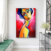 economico Ritratti-Mintura Figura Fatta A Mano Pittura A Olio Su Tela Decorazione Della Parete Di Arte Moderna Immagine Astratta Per La Decorazione Domestica Pittura Arrotolata Senza Cornice Non Allungata