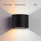 cheap Outdoor Wall Lights-Outdoor Wall Light LED Wall Lamp 12W Double Light Source Waterproof Adjustable Luminous Angle Warm White/White Light Two-color Wall Lamp AC85-265V