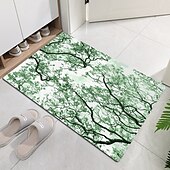 baratos tapetes para sala e quarto-Linda paisagem madeiras tecido de flanela impresso colchão de entrada para casa colchão colchão de banheiro colchão