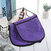 abordables Vêtements &amp; accessoires-Chien Chat Serviette de bain Peignoir sec pour chien Mode Le style mignon Respirable Doux Lavable Confortable Extérieur Intérieur Casual Quotidien Bleu Vêtements pour chiens for Bichon Frisé Caniche