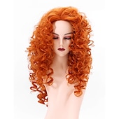 cheap Movie Character Wigs-Long Hair Curly Wavy Full Head  Wigs for Women Cosplay Party Hairpiece Halloween Wigs
