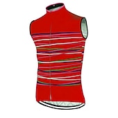 levne Pánské dresy-Pánské Cyklodres Horizontální pásky Bez rukávů Kolo Dres Vrchní část oděvu se 3 zadními kapsami Horská cyklistika Silniční cyklistika Rychleschnoucí Reflexní pásky Zadní kapsa Odvod vlhkosti Sportovní