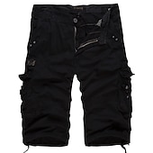 preiswerte Unterteile-Herren Cargo Shorts Kurze Hosen Kurze Hose für Wanderer Taktische Shorts Militär Sommer Außen Ripstop Atmungsaktiv Rasche Trocknung Leicht Kurze Hose Caprihose Unten Unterhalb des Knies Weiß Schwarz