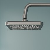 cheap Outdoor Shower Fixtures-Shower Faucet,Rainfall Shower Set Piano Digital Intelligent Brass Bathroom Faucets Hot Cold Waterfall Tap Rainfall Gray/White/Black Shower System