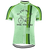 お買い得  メンズジャージ-男性用 サイクリングジャージー グラフィック おかしい 半袖 バイク ジャージー トップス 3つのリアポケット付き マウンテンサイクリング ロードバイク 速乾性 反射性ストリップ 後ポケット 吸汗性 スポーツ イエロー レッド ブルー 衣類