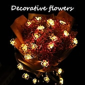 Недорогие Питание от батареек-уличные пчелиные гирлянды 3 м 30 светодиодов садовые праздничные украшения огни на батарейках свадьба сад газон цветы домашний декор патио