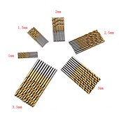 cheap Drill Bit Set-60pcs Titanium Plated Twist Drill Set High Speed Steel Straight Shank Mini Hole Twist Drill 1-3.5mm Electric Drill Drill Bit