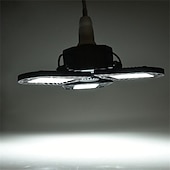 cheap LED Spot Lights-2pcs Garage Light E27 LED Lamp Adjustable Deformable Fan Blades Garage Ceiling Lamp Warage Warehouse Workshop Lights