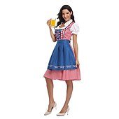 olcso Párok-párok Oktoberfest sör jelmez blúz ing dirndl ruha Lederhosen bajor pár Oktoberfest pár német müncheni Wiesn férfi női hagyományos stílusú ruha szoknya felső kötény halloween karnevál