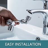 cheap Faucet Sprayer-Alloy Faucet Extender Head Replacement Mechanical Arm 1080° 2 Mode Sprayer Nozzle Attachment, Water Aerator Bubbler for Bathroom Kitchen, Universal Tap Extend Spray Filter Spout Adapter Accessories