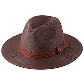 cheap Hats-Women&#039;s Cowboy Hats 1pcs Basic Brown Band Western Hats