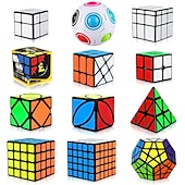 economico Cubi di Rubik-set di cubo di velocità 12 pezzi cubo magico cubo iq 2*2*2 3*3*3 4*4*4 pacchetto speedcubing antistress puzzle cubo livello professionale speedtoy regalo per regali di natale