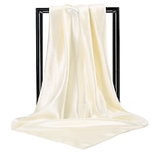 billige skjerf-1 stk 90*90cm ensfarger halsduk hijab skjerf for kvinner silke sateng pannebånd hår skjerf kvinnelige firkantede sjal hodeskjerf for damer