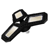 cheap LED Spot Lights-2pcs Garage Light E27 LED Lamp Adjustable Deformable Fan Blades Garage Ceiling Lamp Warage Warehouse Workshop Lights