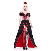 cheap Women&#039;s Costumes-Fairytale The Red Queen Evil Queen Cosplay Costume Vacation Dress Sweet Movie Cosplay for Women&#039;s Adults&#039; Masquerade