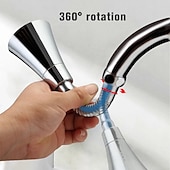 abordables Robinets-pulvérisateurs-Robinet d&#039;eau de cuisine universel pression réglable tête de robinet d&#039;eau rotative à 360 degrés adaptateur de buse de robinet de douche à économie d&#039;eau