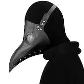 baratos Acessórios e mais-engraçado medieval peste steampunk médico pássaro máscara látex punk cosplay máscaras bico adulto festival evento cosplay adereços branco preto para o halloween