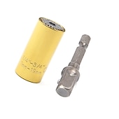 cheap Wrench-2pc 7-19mm Universal Socket Wrench, Multi-function Ratchet, Hand Drill Motorcycle Repair Socket, Magic Socket Spark Plug