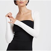 baratos envoltórios de convidados de casamento-Estolas Femininas Bolero Voile / Transparente Básico Proteção Solar Manga Longa Elastano Estolas de Casamento Com Cor Pura Para Convidado do casamento Todas as Estações