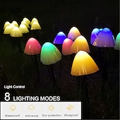 cheap Landscape Lights-LED Solar String Light Outdoor Garden Decoration Mushroom Lights IP65 Waterproof Garland Patio Decor Outdoor Solar Lights Fairy Light
