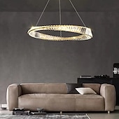 cheap Chandeliers-LED Pendant Light Circle Round Design Dimmable40/60 cm LED Chandelier Metal Modern Style Stylish Electroplated Contemporary 220-240V