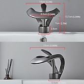 economico Classici-Rubinetto Lavabo Bagno Con Bocca A Cascata, Miscelatore Lavabo In Ottone, Rubinetti Vasca Monocomando Monoforo Finiture Verniciate Corpo Alto Stile Moderno