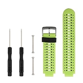 billiga Garmin klockband-Klockarmband för Garmin Forerunner 220/230/235/620/630/735XT Approach S20 / S6 / S5 Silikon Ersättning Rem med borttagningsverktyg Vattentät Andningsfunktion Sportband Armband