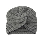 tanie Kapelusze-muslim inner hijab caps bohemia turban cross wrap head indian hat knitting hijab bonnet turbante cap for women wear
