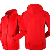 abordables sweats à capuche basiques pour hommes-Homme Veste Capuche Full Zip Sweat à capuche Couleur unie Sport Athloisir Top manche longue Respirable Doux Confortable Usage quotidien Extérieur Casual Athleisure du quotidien Tenues de Sport