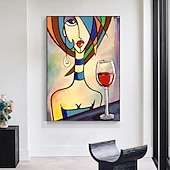 economico Ritratti-Mintura Figura Fatta A Mano Pittura A Olio Su Tela Decorazione Della Parete Di Arte Moderna Immagine Astratta Per La Decorazione Domestica Pittura Arrotolata Senza Cornice Non Allungata
