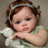 preiswerte Puppen-24-Zoll-Reborn-Baby-Puppe Reborn-Puppe Tutti Kleinkind Mädchen mit Genesis-Farbe hochwertige 3D-Haut mehrere Schichten Malerei sichtbare Ader