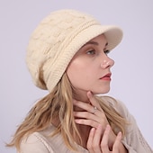 preiswerte Hüte-warme Strickmütze Winterfrauen solide Mütze Outdoor winddichter Gehörschutz Skifahren Wandern Mädchen Mützen