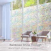 economico pellicole per vetri-pellicola per la privacy delle finestre, pellicola per finestre arcobaleno, adesivo in vetro colorato rimovibile, pellicola per finestre con controllo del calore per decorazioni, argento