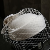 levne Fascinátory a klobouky-Retro 50. léta Fascinátorský klobouk Kate Middletonová Maškarní kostým Dámské Plesová maškaráda Večírek loučení se svobodou nevěsty Dospělí Klobouk