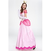 halpa Naisten puvut-Satuteema Prinsessa Peach Cosplay-Asut Loma mekko Makea Elokuva-cosplay for Naisten Aikuisten Naamiaiset Tyttöjen polttarit