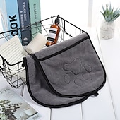 abordables Vêtements &amp; accessoires-Chien Chat Serviette de bain Peignoir sec pour chien Mode Le style mignon Respirable Doux Lavable Confortable Extérieur Intérieur Casual Quotidien Bleu Vêtements pour chiens for Bichon Frisé Caniche