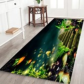 baratos tapetes para sala e quarto-Linda paisagem madeiras tecido de flanela impresso colchão de entrada para casa colchão colchão de banheiro colchão