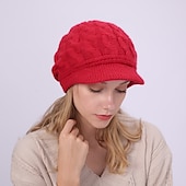 preiswerte Hüte-warme Strickmütze Winterfrauen solide Mütze Outdoor winddichter Gehörschutz Skifahren Wandern Mädchen Mützen