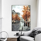 cheap Landscape Paintings-Mintura Handmade City Landscape Oil Painting On Canvas Wall Art Decoration Modern Abstract Picture For Home Decor Rolled Frameless Unstretched Painting
