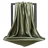 billige skjerf-1 stk 90*90cm ensfarger halsduk hijab skjerf for kvinner silke sateng pannebånd hår skjerf kvinnelige firkantede sjal hodeskjerf for damer