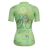 cheap Women's Jerseys-Women's Cycling Jersey Graffiti Short Sleeve Bike Jersey Top with 3 Rear Pockets Mountain Bike MTB Road Bike Cycling Quick Dry Reflective Strips Back Pocket Moisture Wicking Sports Pink Purple Green